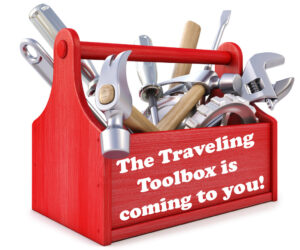the traveling toolbox is coming to you