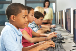 Kids at computers