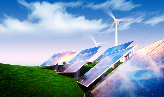 Illustration of a clean energy future
