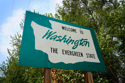 Welcome to Washington State sign