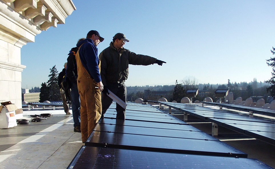 Solar panels installed on Capitol building