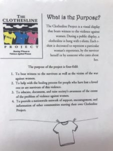 Clothesline Project Poster