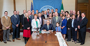 Gov. Inslee signing Senate Bill 5511, May 13, 2019