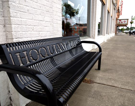 Bench in downtown Hoquiam