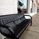 Bench in downtown Hoquiam