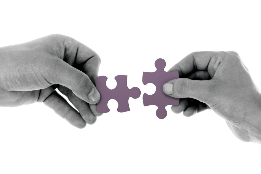 Puzzle pieces coming together