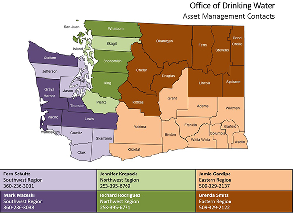 Department of Health Office of Drinking Water Regional Planner Map