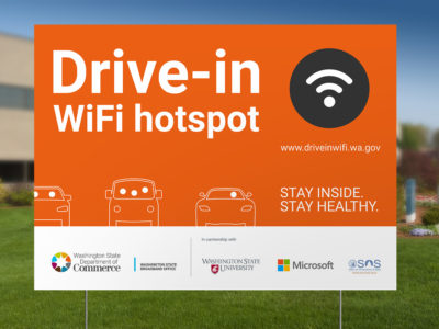 Drive-in Wi-Fi hotspots launch statewide push for universal public access broadband