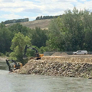 Okanogan Wastewater Treatment Plant protection levee repair
