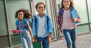 Children running at daycare