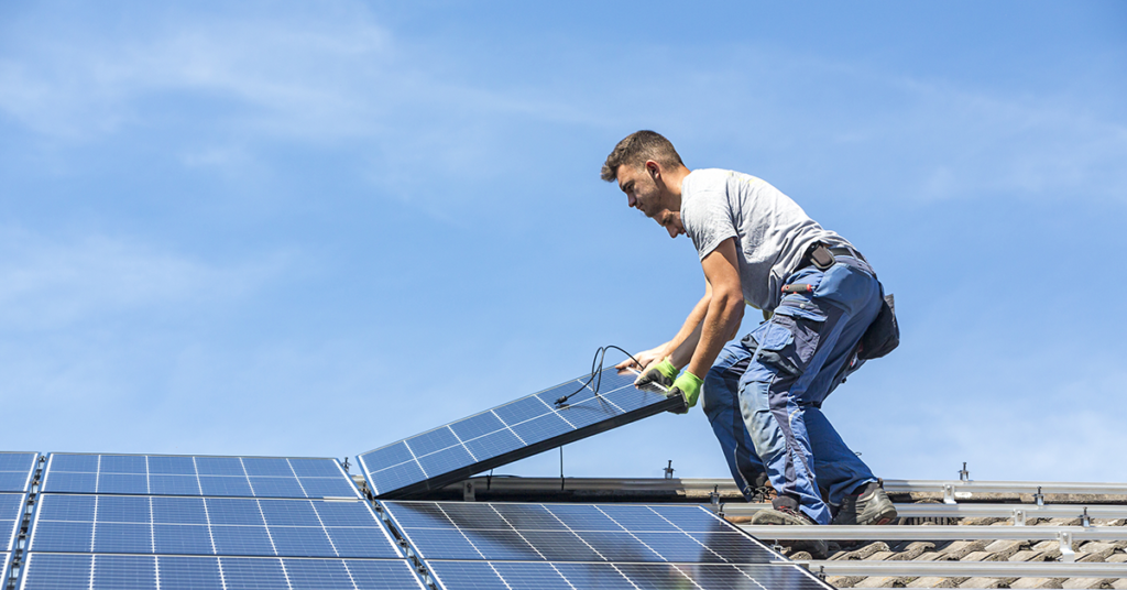 Solar panel installation