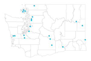 Map of clean energy fund grid modernization project locations