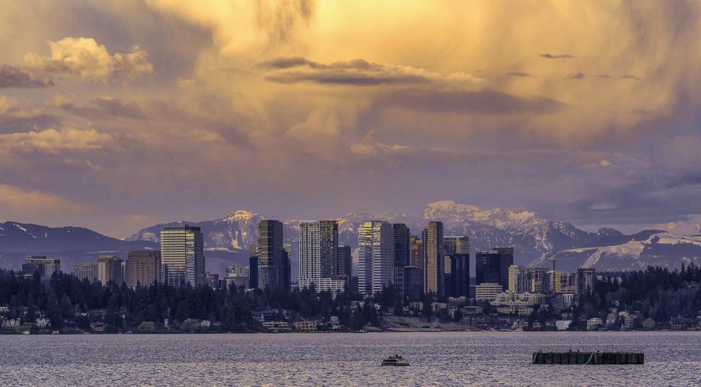 Bellevue Skyline at sunset