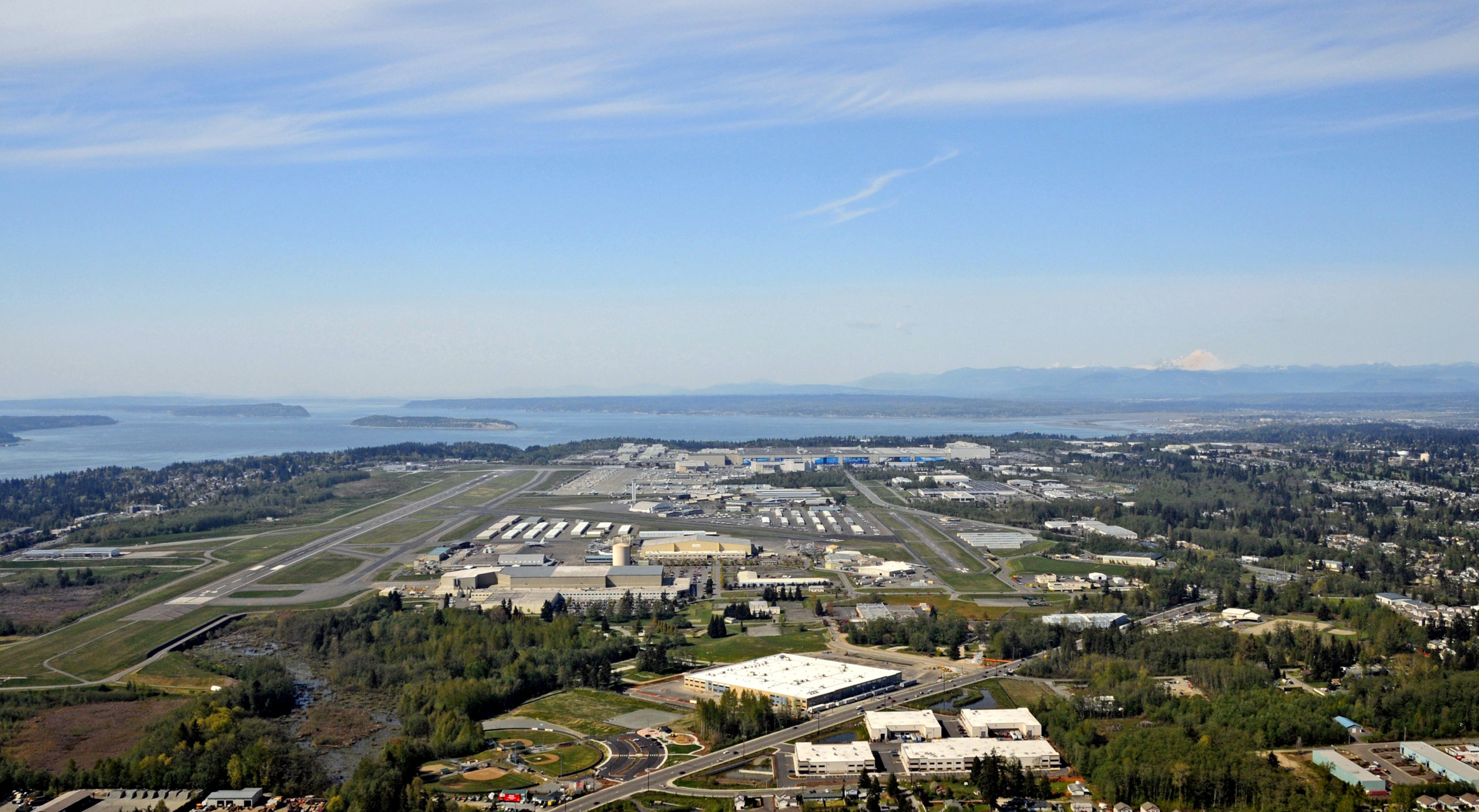 Aerial photo of location at Paine Field where ZeroAvia will locate an R&D facility for their hydorgen-powered aircraft propulsion system