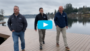Photo of Lake Stevens mayor and two other people in video thumbnail with play button