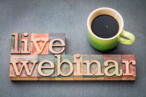 Picture of words "live webinar"