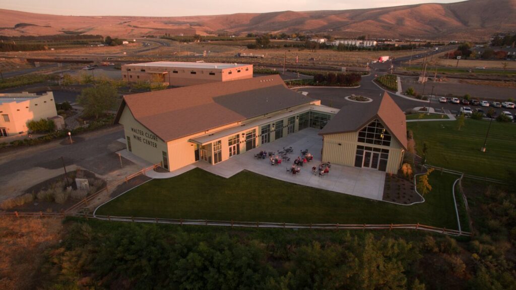 Aerial photo of Walter Clore Wine Center
