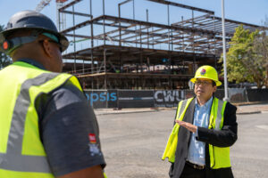 Fong visits CWU geothermal project.