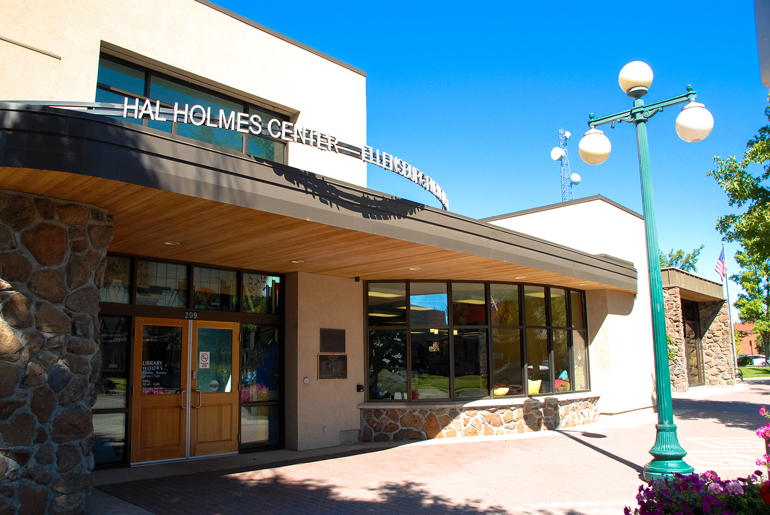 The Ellensburg Public Library and Hal Holmes Community Center.